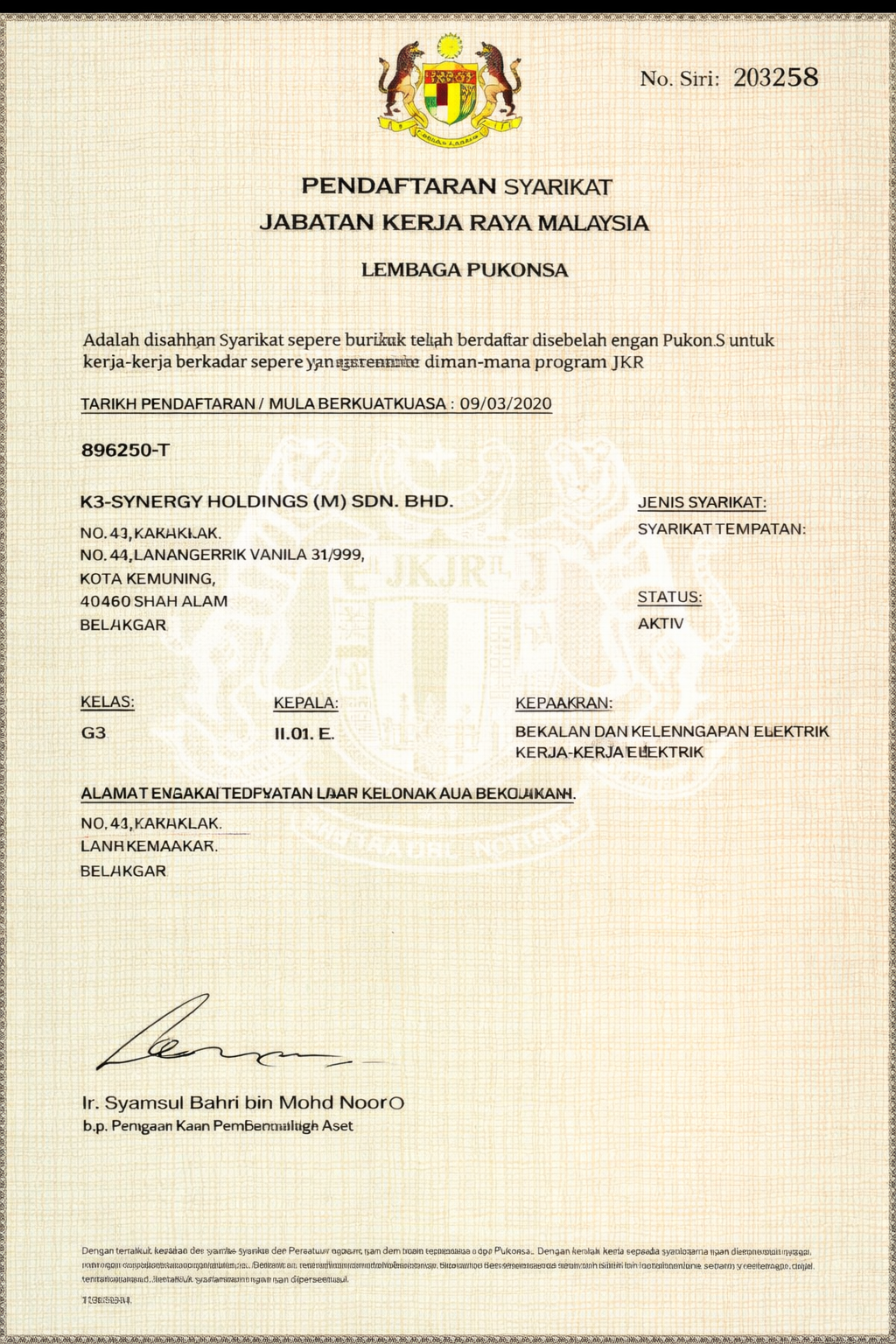 Registration and Licence 4