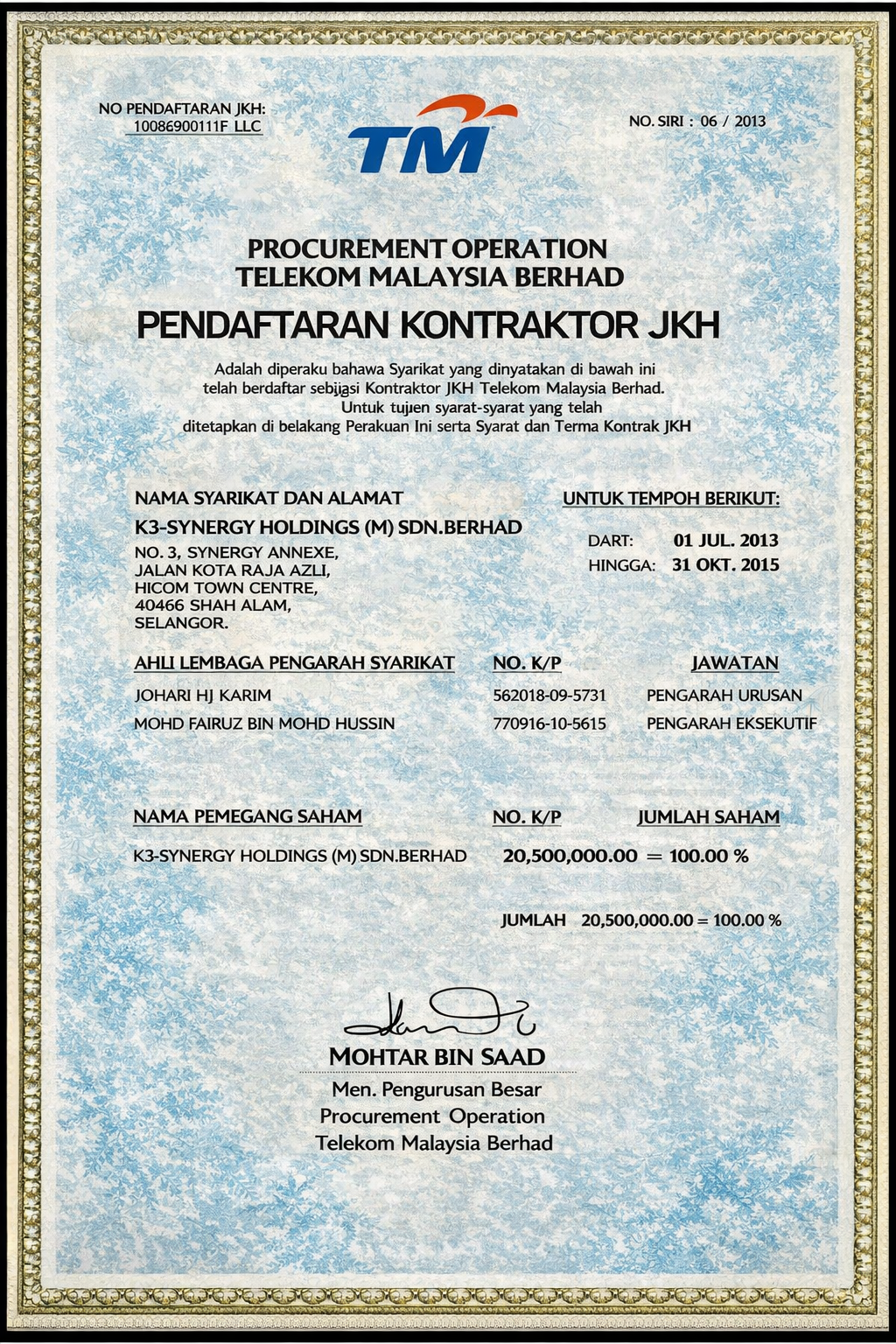 Registration and Licence 4